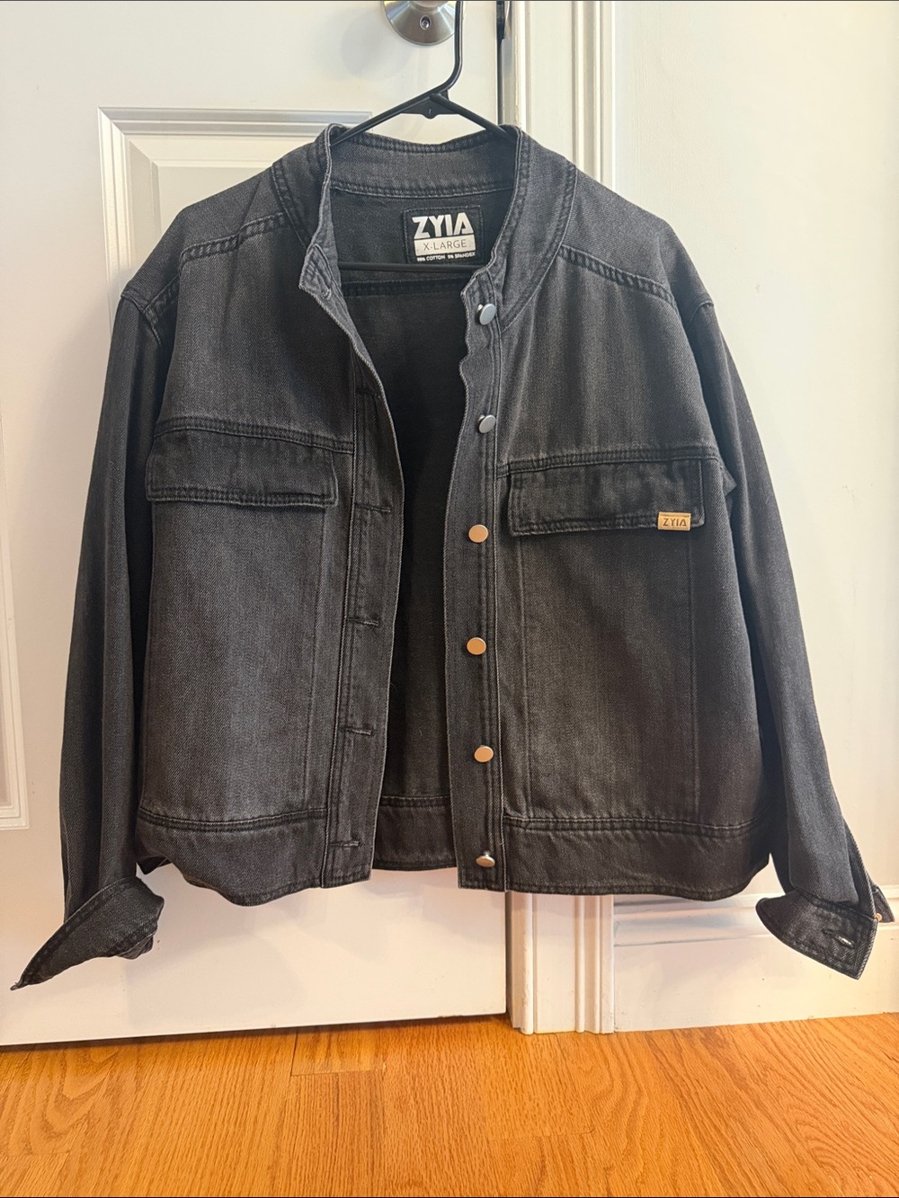 ZYIA woman’s Charcoal Black Jean Jacket